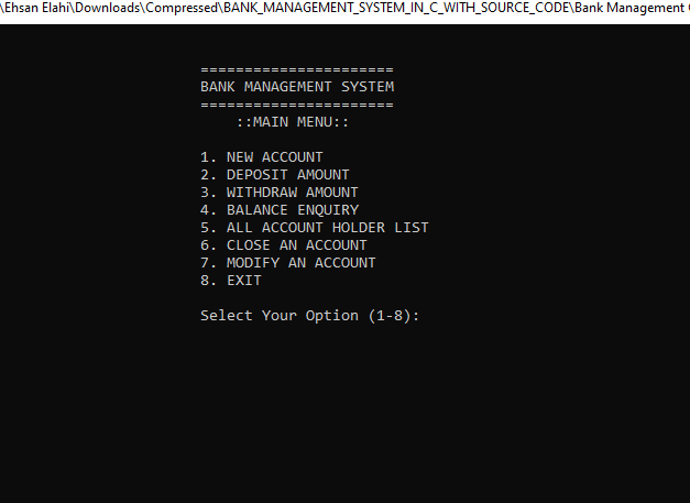 Bank Management System In C++ With Source Code